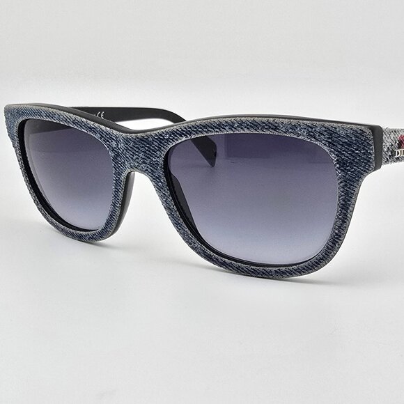 Diesel DL0111 05W #DENIMEYE Black Frame Blue Gradient Lens Sunglasses w/ Case main image 7